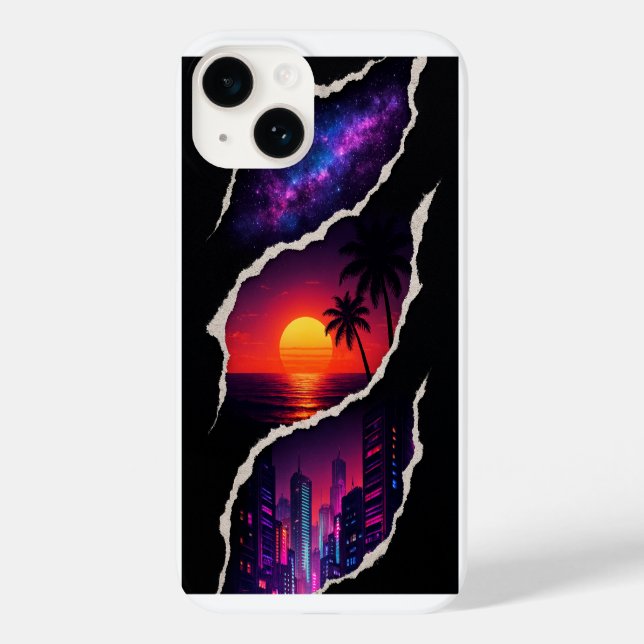 Ripped Sky Hidden World Ästhetik iPhone Case (Rückseite)