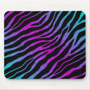 Ripped SpaceTime Stripes - Cyan/Pink Mousepad