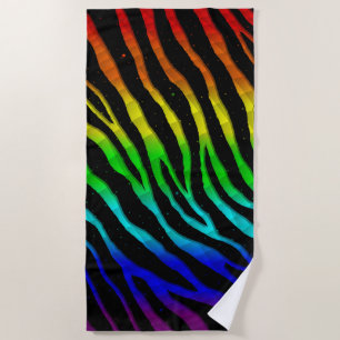 Ripped SpaceTime Stripes - Light Spectrum Strandtuch