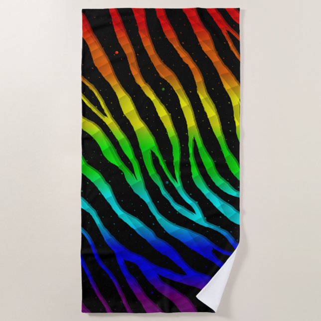 Ripped SpaceTime Stripes - Light Spectrum Strandtuch (Vorderseite)