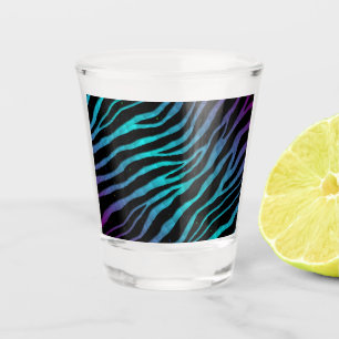 Ripped SpaceTime Stripes - Lila/Cyan Schnapsglas