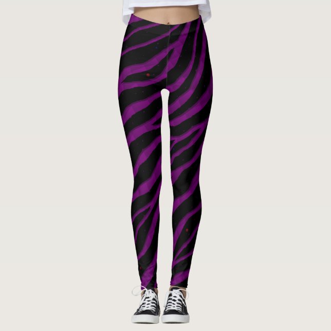 Ripped SpaceTime Stripes - Lila Leggings (Vorderseite)