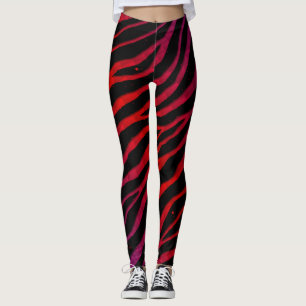 Ripped SpaceTime Stripes - Lila/rot Leggings