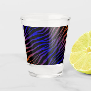 Ripped SpaceTime Stripes - Orange/Blau Schnapsglas