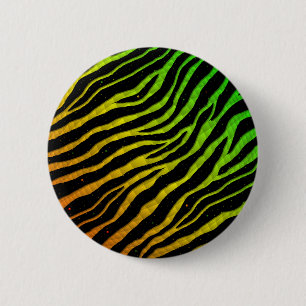 Ripped SpaceTime Stripes - Rainbow ROYGB Button