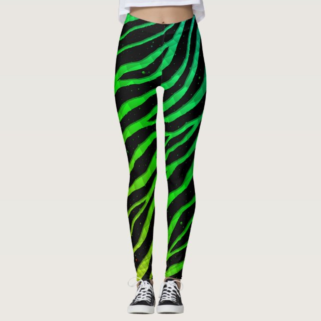 Ripped SpaceTime Stripes - Rainbow RYGCB Leggings (Vorderseite)