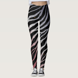 Ripped SpaceTime Stripes - Rot/Weiß/Blau Leggings