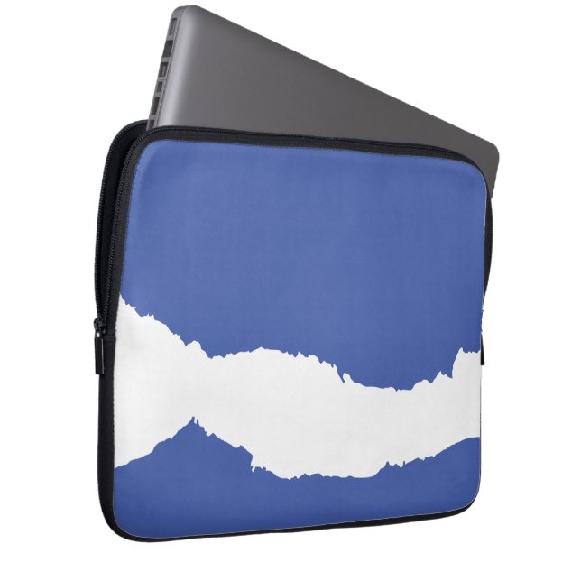 Ripped Wave medium blue Laptopschutzhülle (Vorne Rechts)