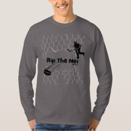 Rippen Sie den Net Hockey Player T-Shirt