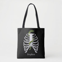 Rippenkäfig mit Schlange und schwarzes Spiderweb-H Tasche