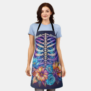 Rippenkäfig und Blume Schürze