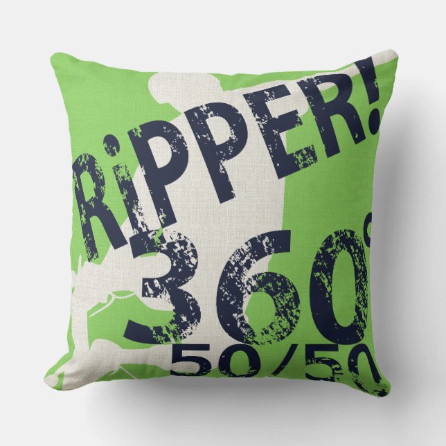 Ripper 360 50 50 Skateboard-Kissen Kissen (Vorderseite)