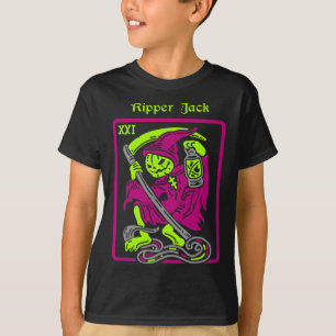 Ripper Jack Tarot Card Halloween Occult Decke Männ T-Shirt