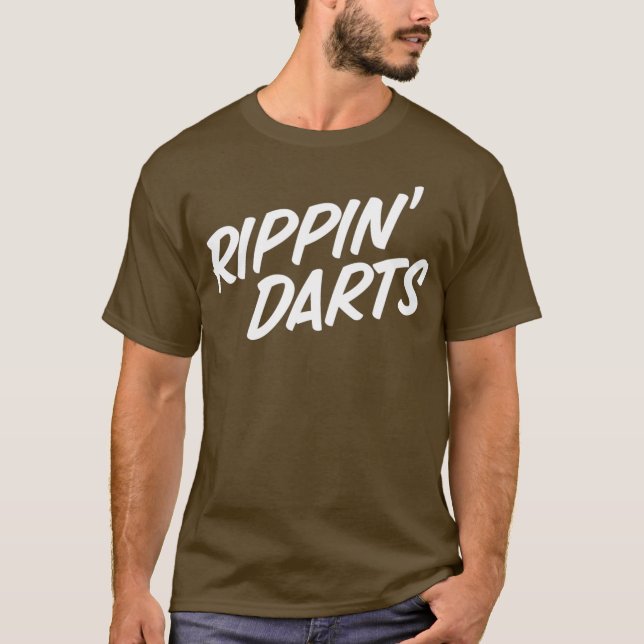 Rippin Darts Funny Srauking Zigaretten Vapage T-Shirt (Vorderseite)