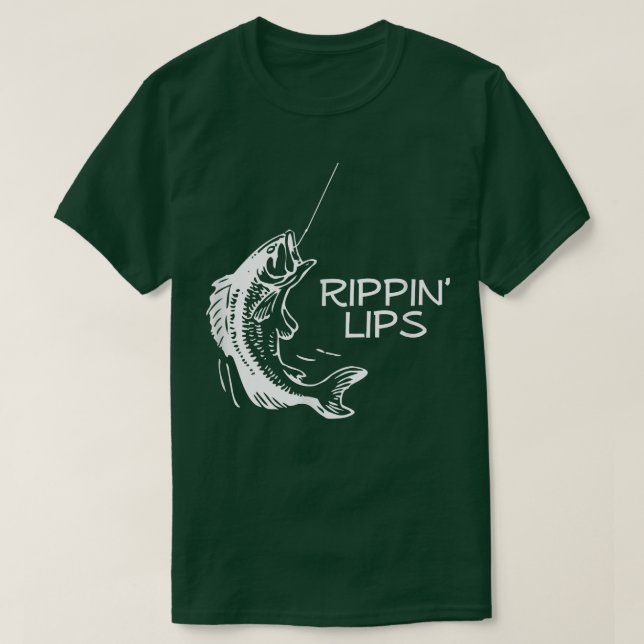 Rippin Lips humorvoller Fischfang  T-Shirt (Design vorne)