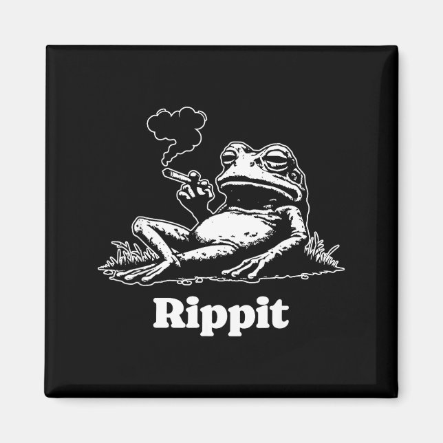 Rippit Frosch Stoner Weed Raucher Lustig  Magnet (Vorne)