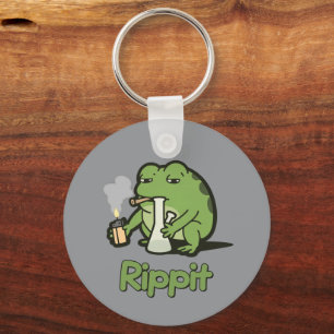 Rippit Lustiger Frosch Kiffer-Geschenk, Kiffer-Mäd Schlüsselanhänger