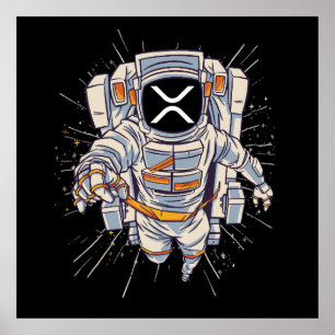 Ripple Astronaut - Xrp Crypto Poster