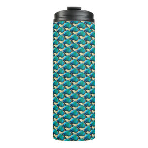 Ripple Grid Abstrakte geometrische Struktur 1302 Thermosbecher