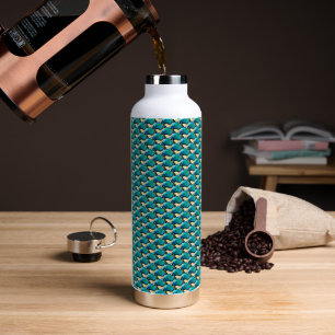 Ripple Grid Abstrakte geometrische Struktur 1302 Trinkflasche