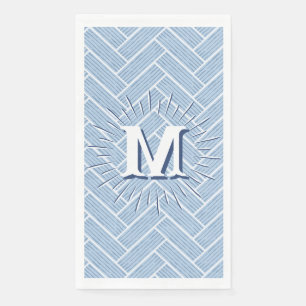 Ripple Herringbone in Schiefer Personalisiert Serviette