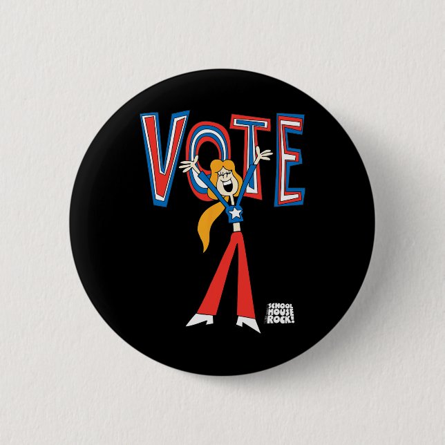 Ripple Junction X Schoolhouse Rock Abstimmung für  Button (Vorderseite)