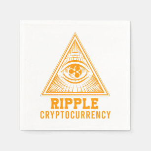 Ripple XRP Alle sehen Auge Krypto Illuminati Gesch Serviette