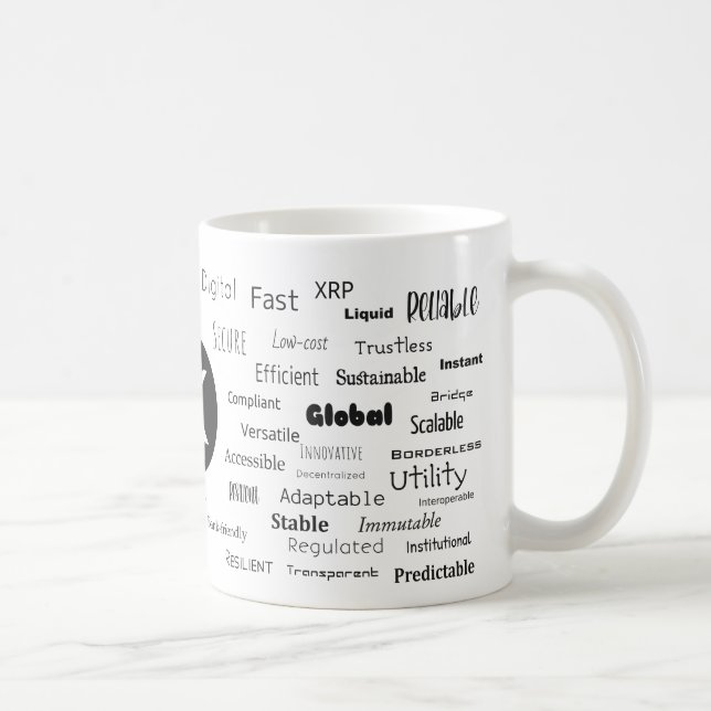 Ripple XRP Crypto-Tasse Kaffeetasse (Rechts)