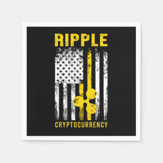 Ripple XRP US Flag American Cryptocurrency Gift Serviette