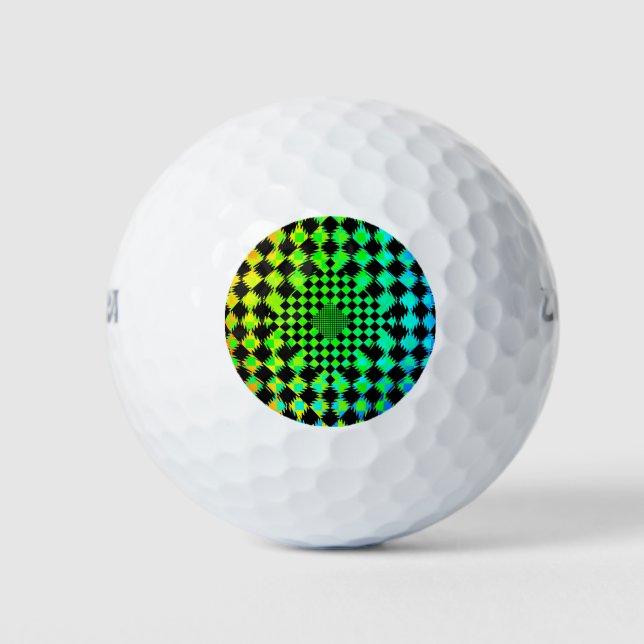Rippled Schachbretts von Kenneth Yoncich Golfball (Vorderseite)