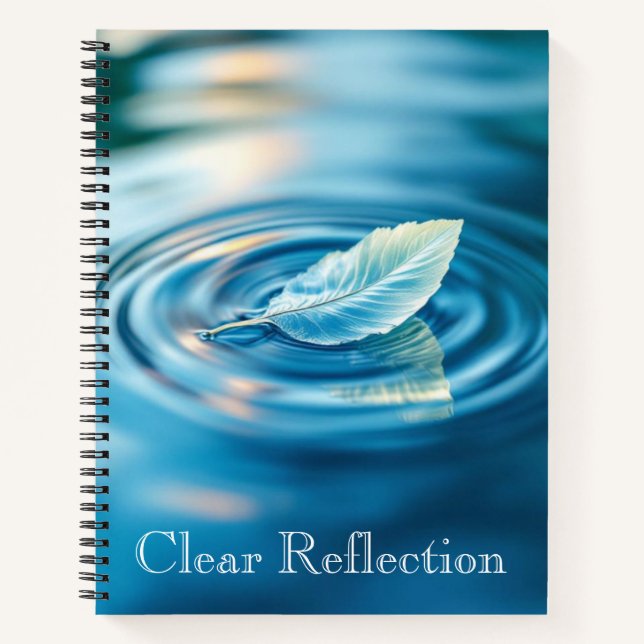 Rippled Water Reflection | Abstract Calm Water Notizbuch (Vorderseite)