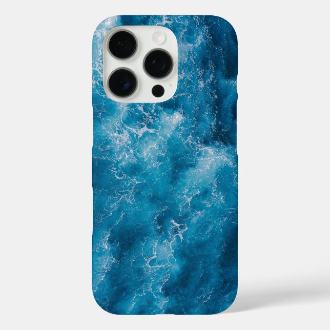 Rippling Ocean Water iPhone Case - Serene Blue Sea (Rückseite)