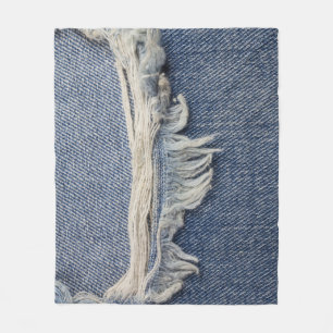 Rippte Jeans Textur, stilvoller Hintergrund. Fleecedecke