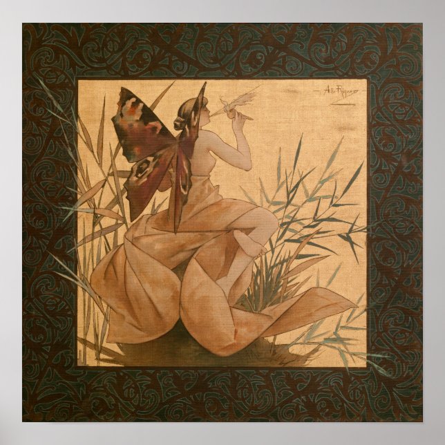 Riquer Winged nymph CC0097 Poster (Vorne)