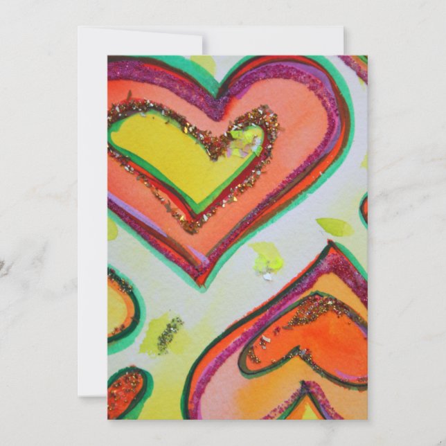 Rire deux coeurs Invitations personnalisées ou Inv (Devant)