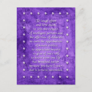 Rire souvent, aimer beaucoup... carte postale