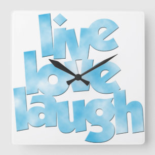 Rire vivant d'amour - horloge murale