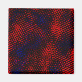 Riscos cruzados vermelho e azul magnet