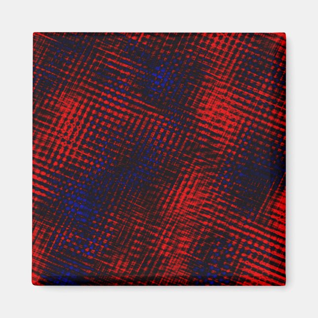 Riscos cruzados vermelho e azul magnet (Vorne)