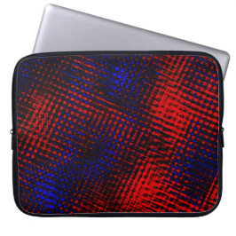 Riscos vermelhos cruzados e fundo azul? laptopschutzhülle