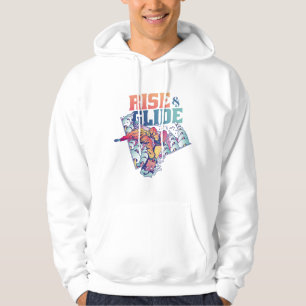 Rise And Glide Snowboard-Abenteuer-Kunst Hoodie