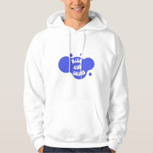 Rise and Grind-Blasentypografie Hoodie