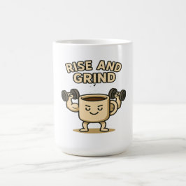 Rise and Grind Kaffeetasse - Lustige Gym Motivatio