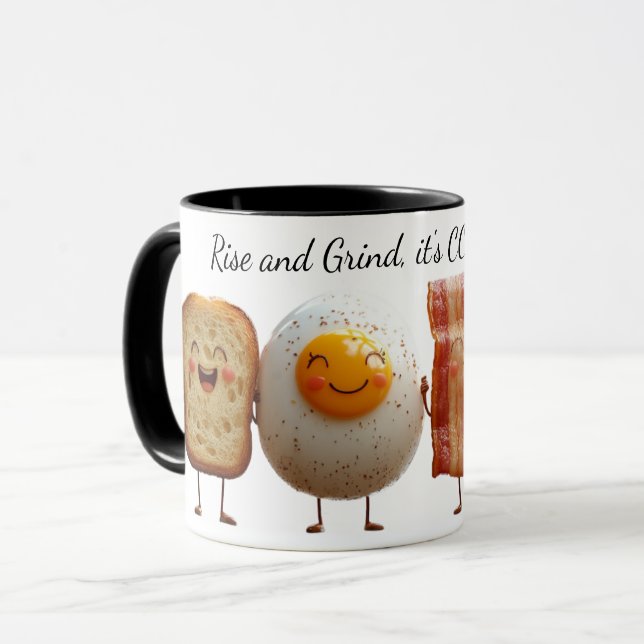 Rise and Grind Zwei-Töne-Tasse Tasse (Vorderseite Links)