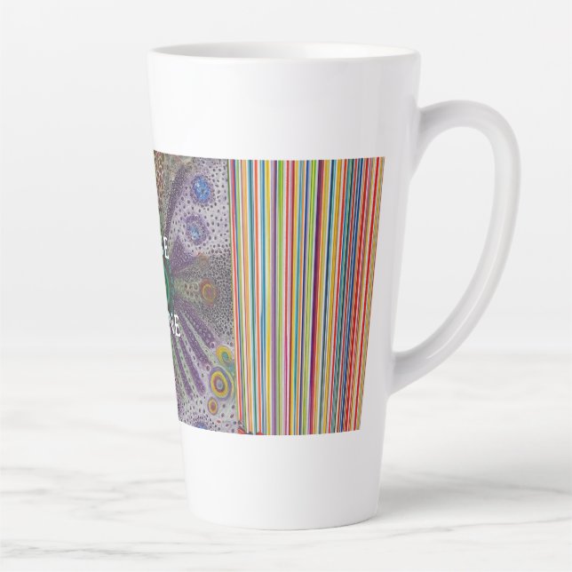 “Rise and Shine – Abstract Rainbow Power Mug” Milchtasse (Rechts)