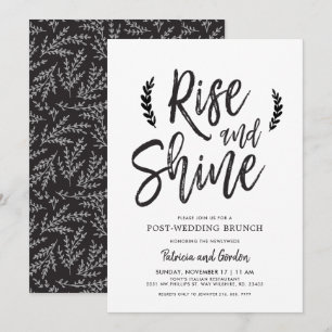 Rise and Shine   Frühstück nach der Hochzeit Einladung