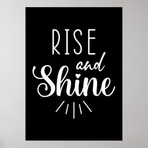 Rise and Shine - Gym Hustle Success Motivierend Poster
