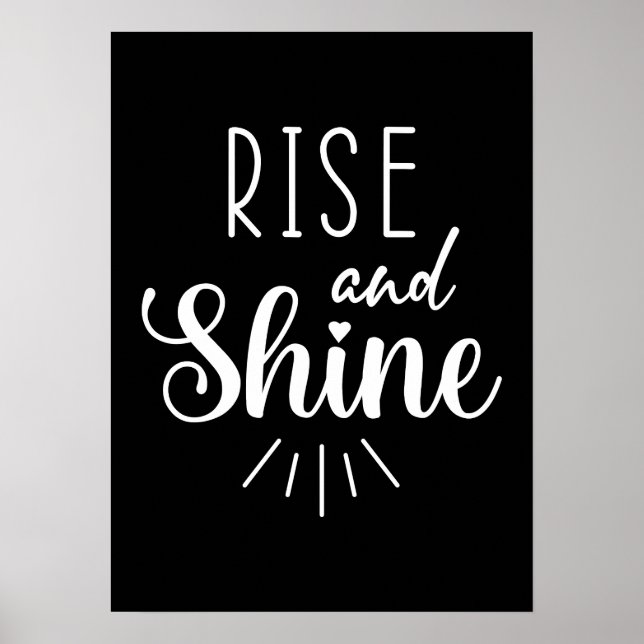 Rise and Shine - Gym Hustle Success Motivierend Poster (Vorne)