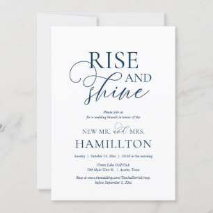 Rise and Shine, Post Hochzeit Brunch Celebration i Einladung
