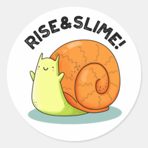 Rise and Slime Funny Snail Pub Runder Aufkleber